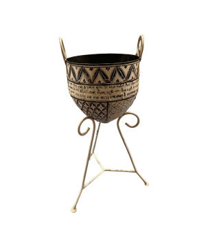 Pot on stand  painted D32H70 (5720)