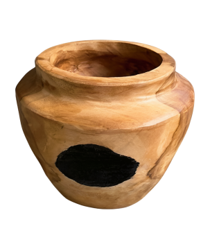 Teak vase S D20H18cm(80468)