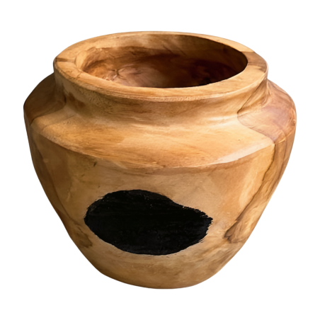 Teak vase S D20H18cm(80468)