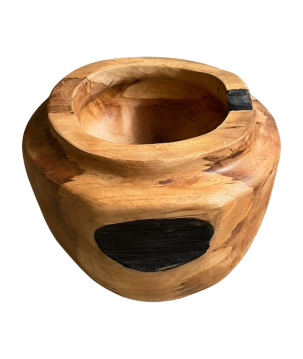 Teak vase L D25H23cm(80469)