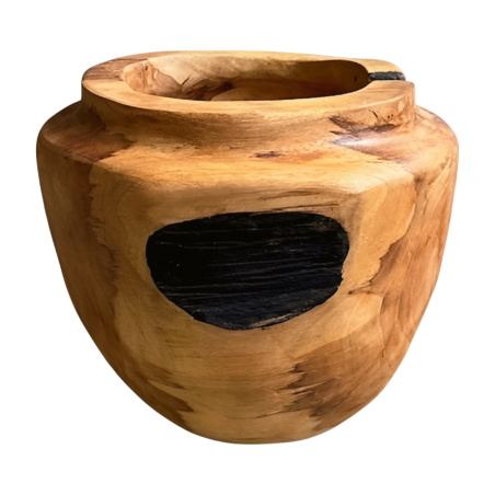 Teak vase L D25H23cm(80469)