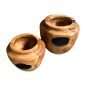 Teak vase L D25H23cm(80469)