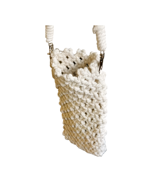 Telephone bag macramé  creme (3845)