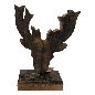 Reindeer head on stand recycled wood(5649)