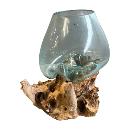 Glas on wood 30cm(80575)