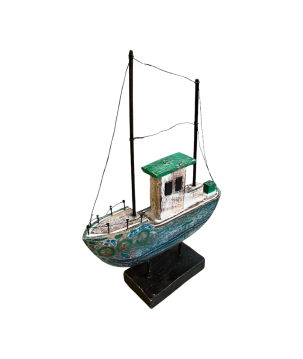 Boat rustic 30x8H40cm(80586)