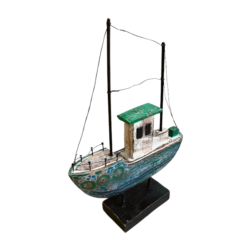 Boat rustic 30x8H40cm(80586)