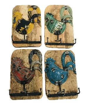 Iron rooster hanger 3-h(5660)