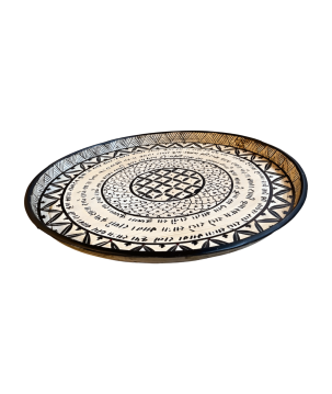 Round tray painted D50cm(80777)