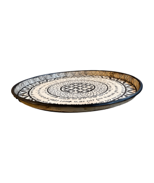 Round tray painted D50cm(80777)