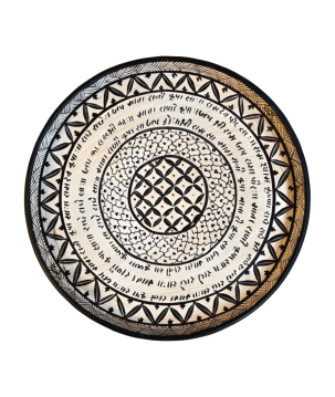 Round tray painted D50cm(80777)