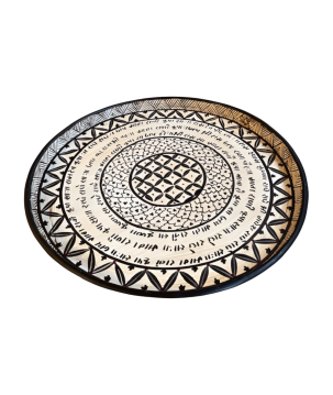 Round tray painted D50cm(80777)