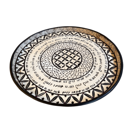 Round tray painted D50cm(80777)