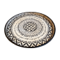 Round tray painted D50cm(80777)