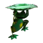 Frog sitting leaf 22xH23cm(80837)