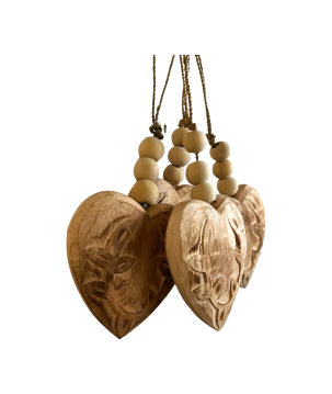 Heart carving S  9cm S/4 (80851)