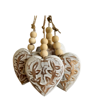 Heart carving S  9cm S/4 (80851)