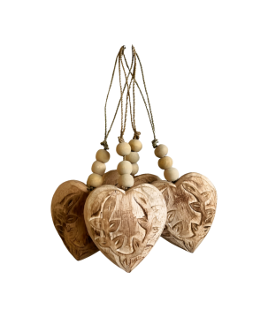 Heart carving S  9cm S/4 (80851)