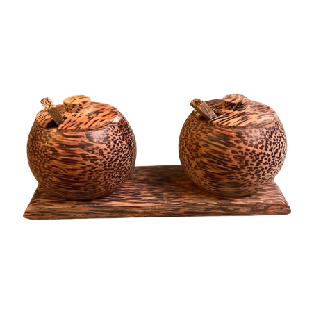 Spices jars on plate (80867)