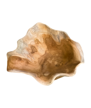 Bowl teak abstract D50cm(80420)