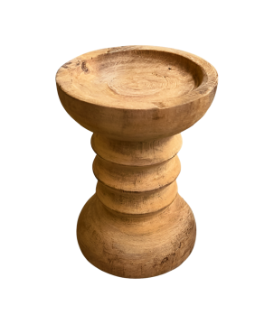 Candle stand teak L 17cm(80424)