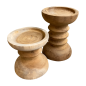 Candle stand teak L 17cm(80424)