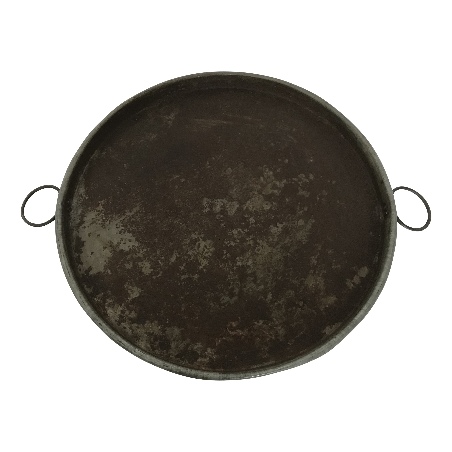 Old iron round tray ears  50cm (7731)
