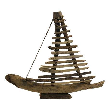 Boat driftwood sail S 40cm(3031)