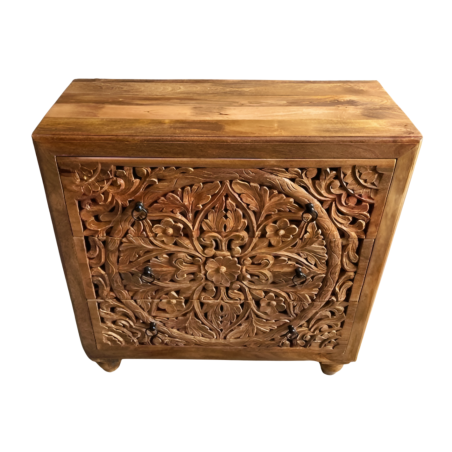 Mango dressoir carv. 3-draw. (80516)