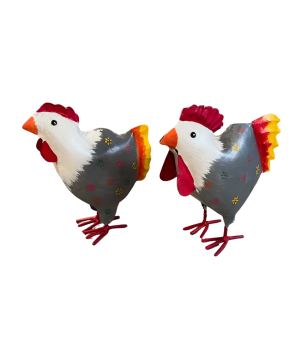 Iron Rooster painted (7644)