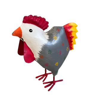 Iron Rooster painted (7644)