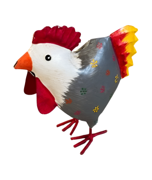 Iron Rooster painted (7644)