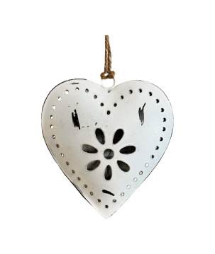 Heart S white 10cm(80793)