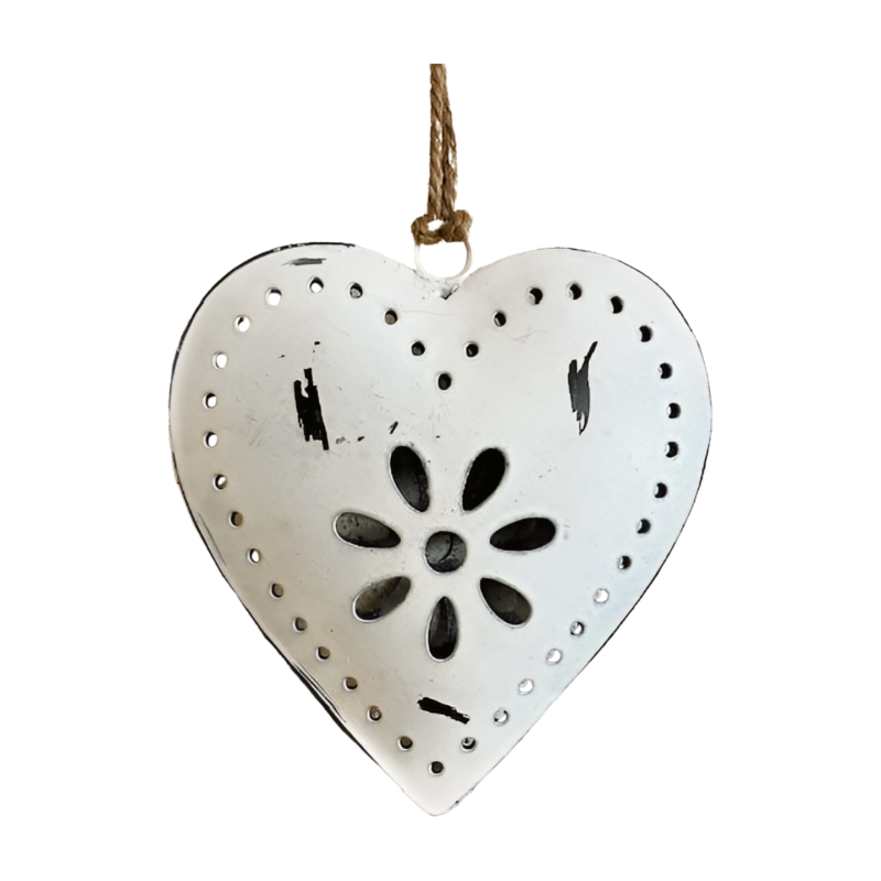 Heart S white 10cm(80793)