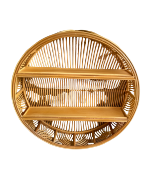 Rattan wallshelve D80x20cm(80780)