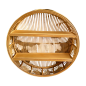 Rattan wallshelve D80x20cm(80780)
