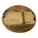 Tray round old wood D34 (3017)