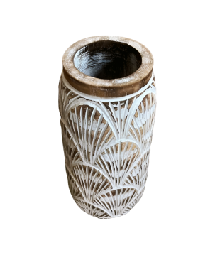 Vaas shell carving H40cm(3870)