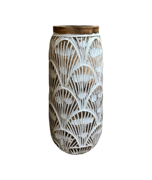 Vaas shell carving H40cm(3870)