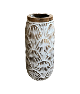 Vaas shell carving H50cm(3870)