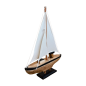 Boat with sail 35cm nat/bl (7503)