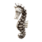 Seahorse brown white H25cm(7258)