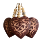Heart carving L  15cm S/4 (80850)