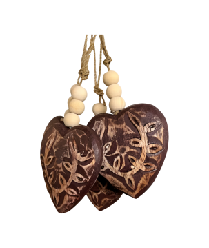 Heart carving S  9cm S/4 (80851)