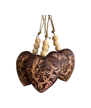 Heart carving S  9cm S/4 (80851)