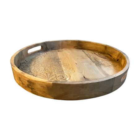 Mango tray round D45H6cm.(5315)