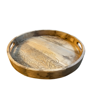 Mango tray round D45H6cm.(5315)