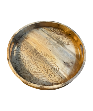 Mango tray round D45H6cm.(5315)