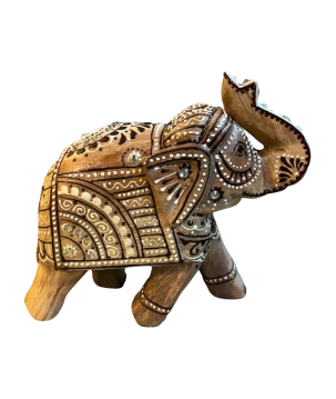 Wooden elephant India S (80956)