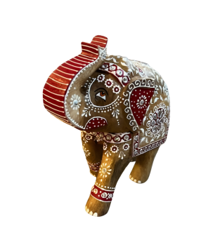 Wooden elephant India M (80957)